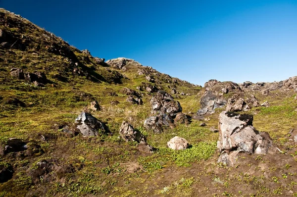 Krajina není na této zemi: Island lávová pole — Stock fotografie