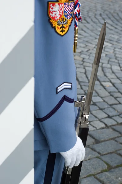 Guardia del castillo de Praga República Checa — Foto de Stock