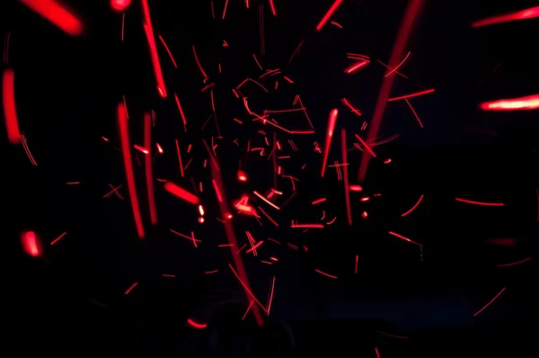 Kırmızı ışıklar soyut — Stok fotoğraf