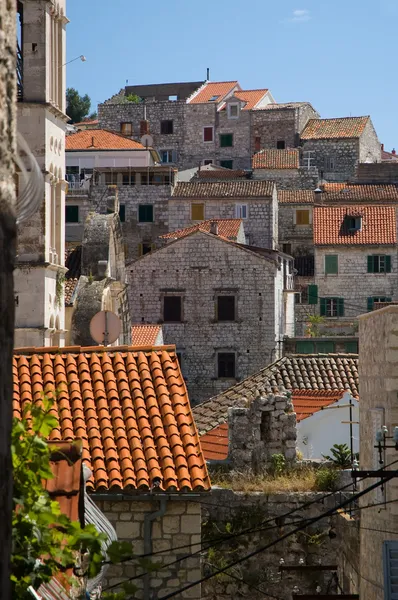 Typické domy v Dalmatin — Stock fotografie