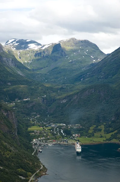 北欧风味峡湾，教科文组织的网站挪威 — 图库照片