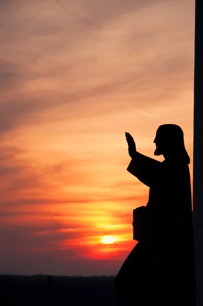 Statue of Jesus giving blessing — Stock Photo, Image