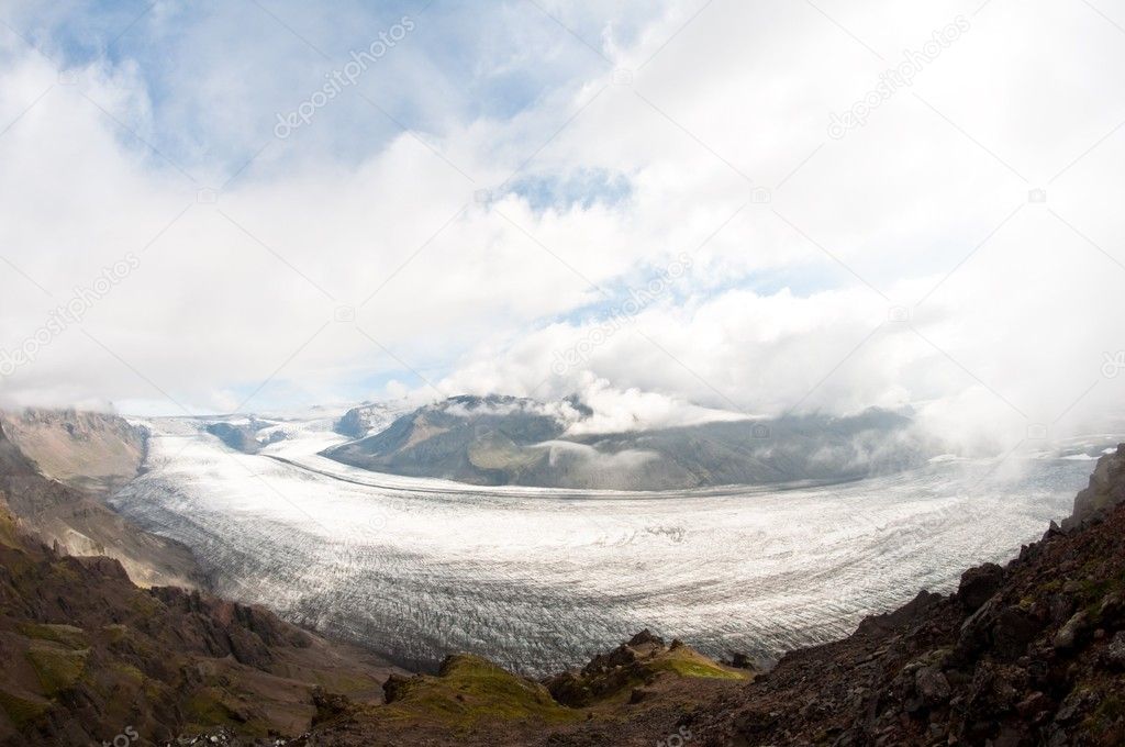 Mountain valley glacier - Iceland, Vatnajokull