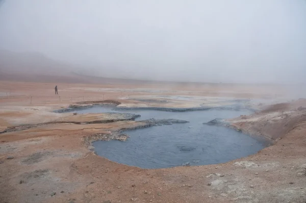 Modder en stoom vulkaan veld, IJsland — Stockfoto