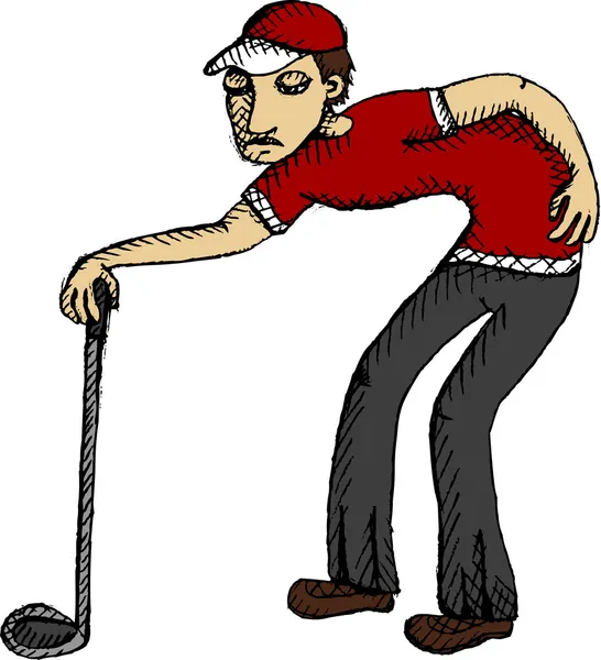 Golf oyuncusu Stok Illüstrasyon