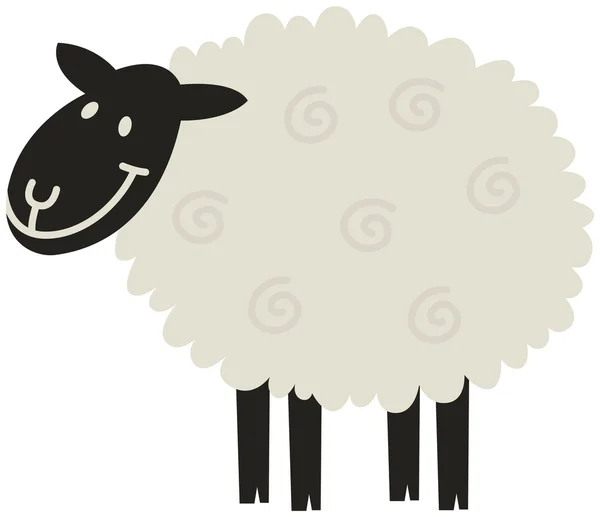 Witte schapen — Stockvector