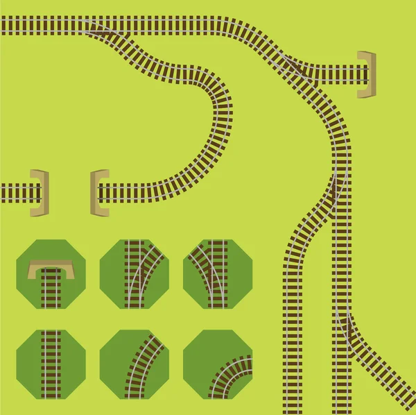 Spoor segmenten — Stockvector