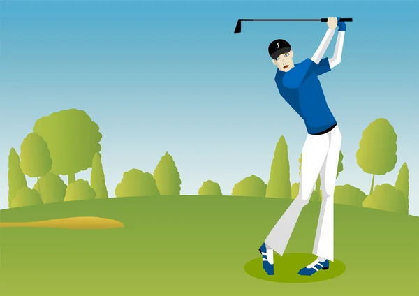 Golf gracz — Wektor stockowy