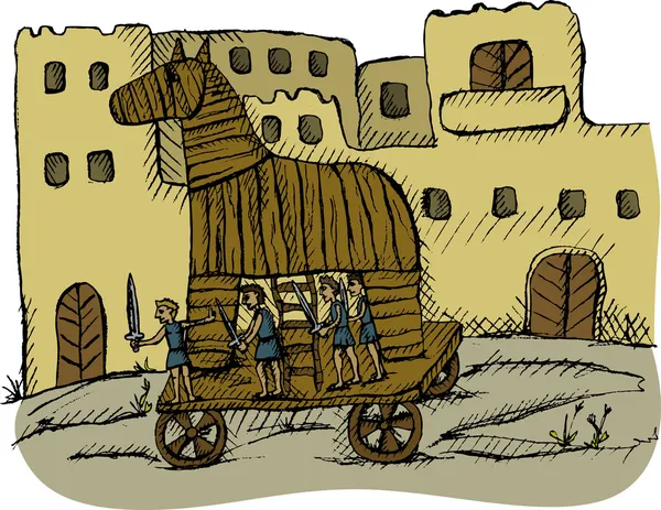 Caballo de Troya — Archivo Imágenes Vectoriales