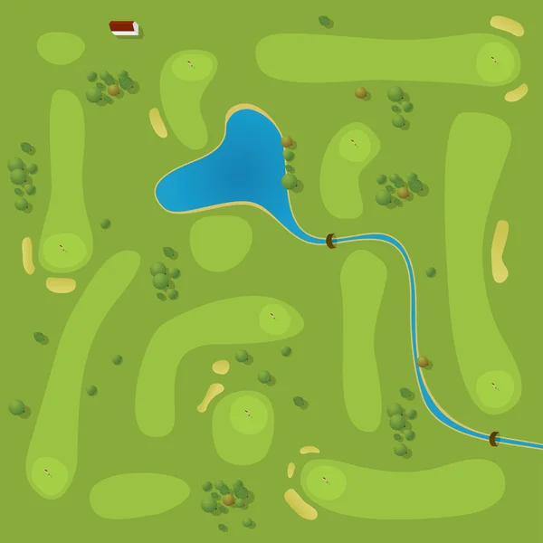 Golfplatz — Stockvektor