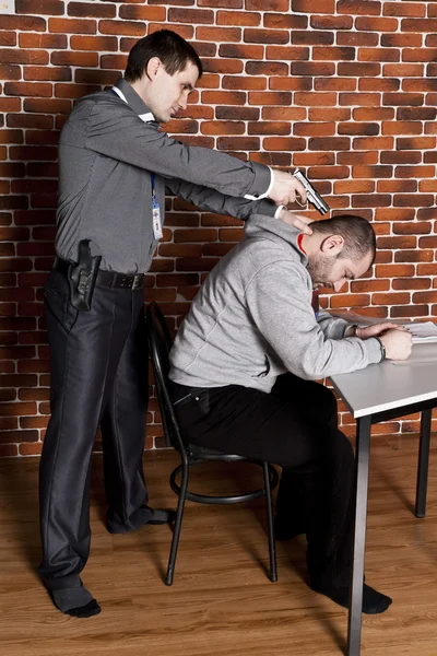 Police interrogated a suspect — Stock Photo, Image