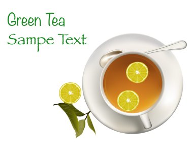 Healthy green tea clipart