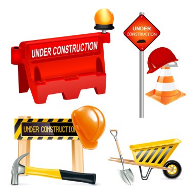 Under construction icons clipart