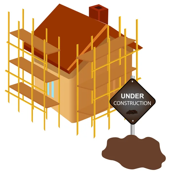 Строящийся дом — стоковый вектор