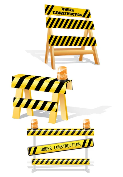 Under construction barrier — Stock Vector