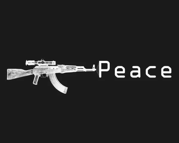 Gewehr und Frieden — Stockfoto