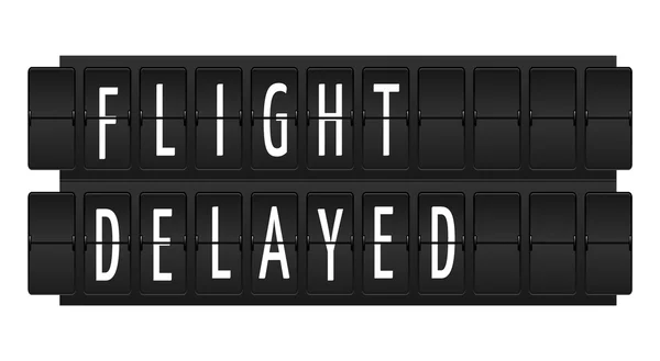 Flight delayed text — Stock Photo, Image