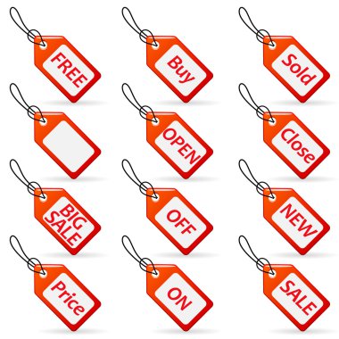 Shopping tags clipart