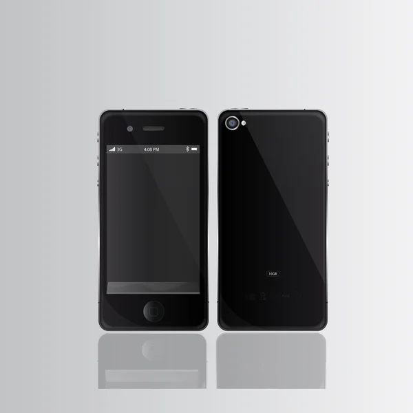 Téléphones intelligents noirs — Image vectorielle