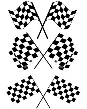 Checkered flags clipart