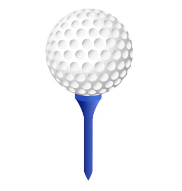 Golf ball on peg clipart