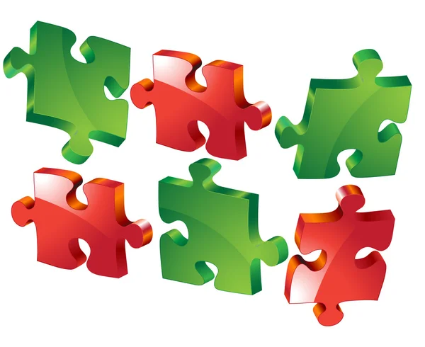 Ícones de puzzle — Vetor de Stock