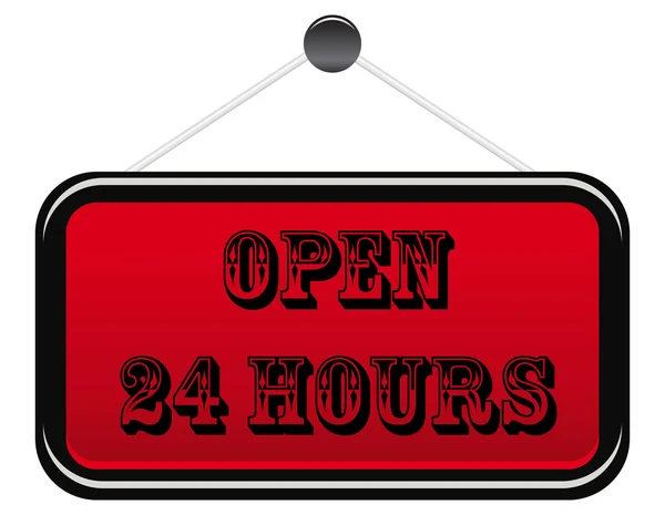 Open 24 hours banner — Stock Vector