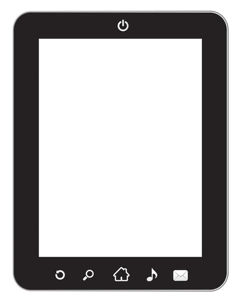 Siyah tablet pc — Stok Vektör