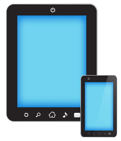 Tablet touch PC y teléfono inteligente — Archivo Imágenes Vectoriales
