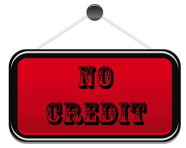 No credit text clipart