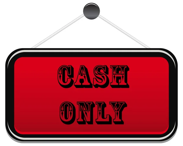 Cash only — Stock Vector