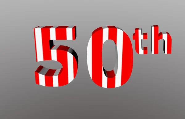 Número de aniversário - 50th — Fotografia de Stock