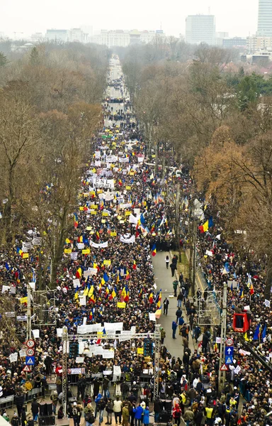 Protesta en Bucarest — Foto de Stock
