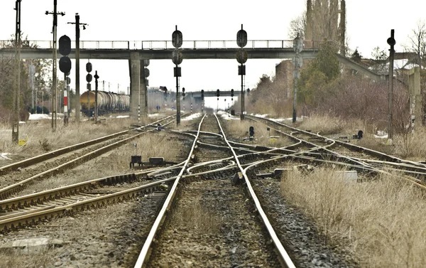 Eisenbahnknotenpunkt — Stockfoto