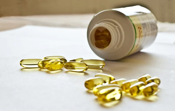 Capsules of omega-3 — Stock Photo, Image