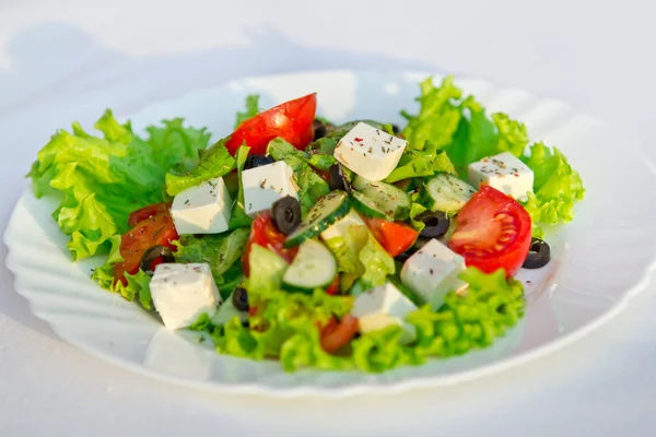 Görög saláta vízszintes — Stock Fotó