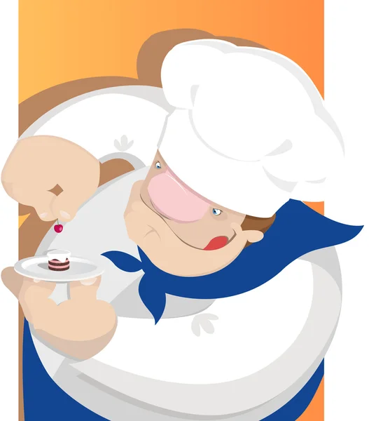 Xoonfectioner est la cuisson d'un dessert — Image vectorielle
