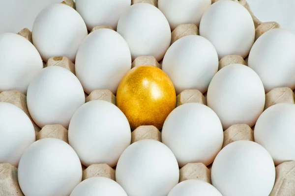 Stock image Golden easter egg on tray