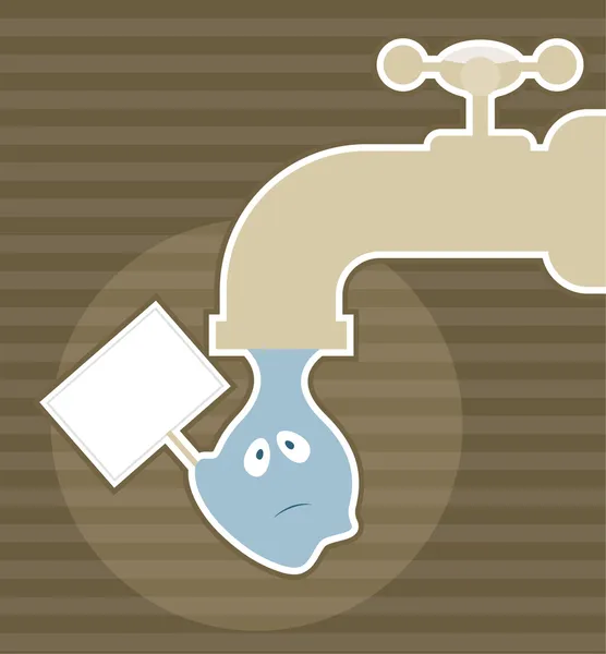 stock vector Save water