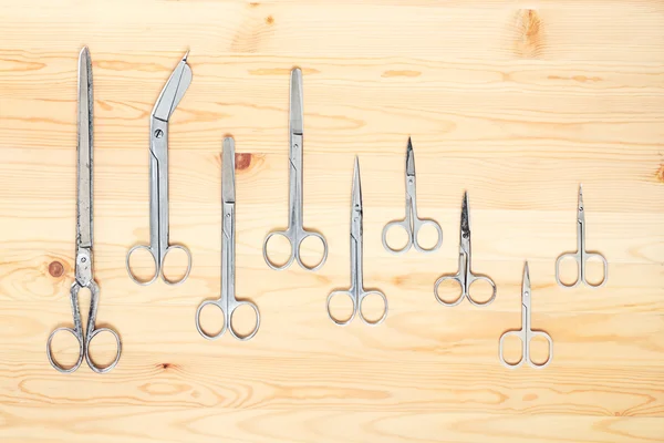 Scissors of various sizes — Stock Photo, Image