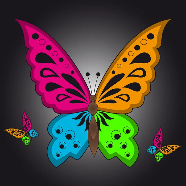 Kolorowy motyl — Wektor stockowy