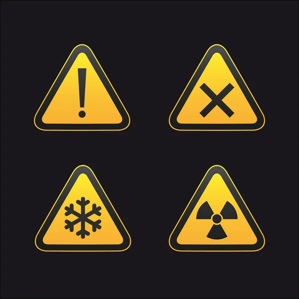 Stock vector Set of Triangular Warning