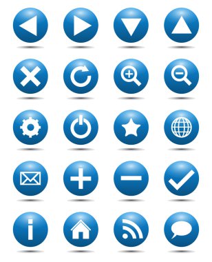 Blue Navigation Web Icons