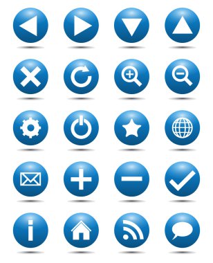 Blue Navigation Web Icons clipart