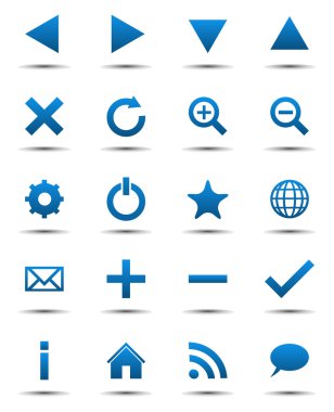 Blue Navigation Web Icons