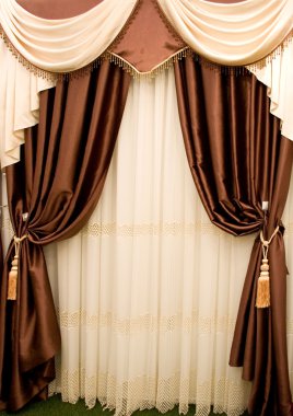 Brown drapery clipart