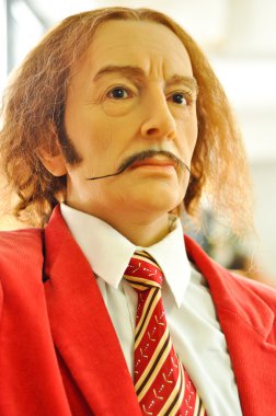 Wax statue of Salvador Dali clipart