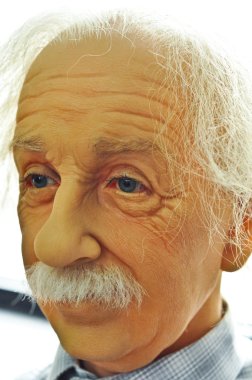 Wax statue of Albert Einstein clipart