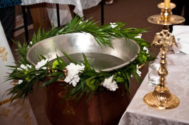 Baptismal font clipart