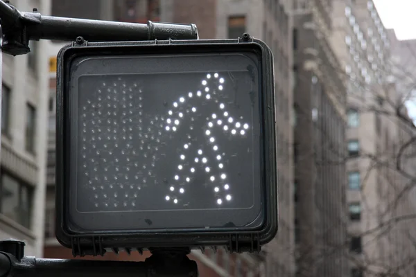 Señal de paso peatonal en Nueva York — Foto de Stock